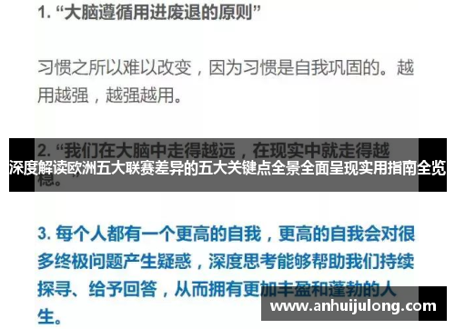 深度解读欧洲五大联赛差异的五大关键点全景全面呈现实用指南全览
